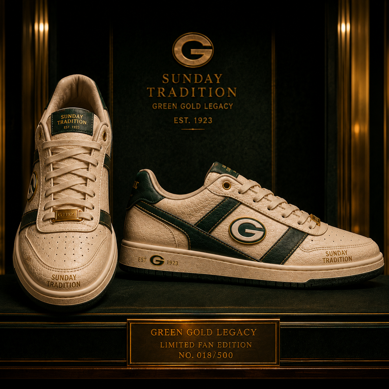 Sunday Tradition Green Gold Legacy Sneakers STGG09